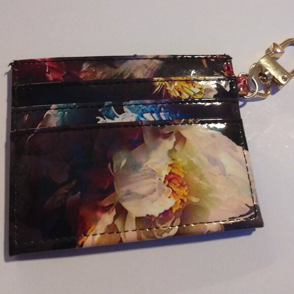 Betsey Johnson faux leather floral card holder - Picture 2 of 3